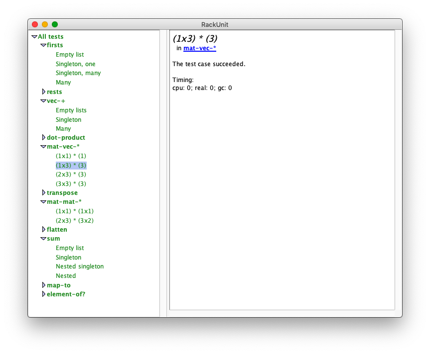 RackUnit tests