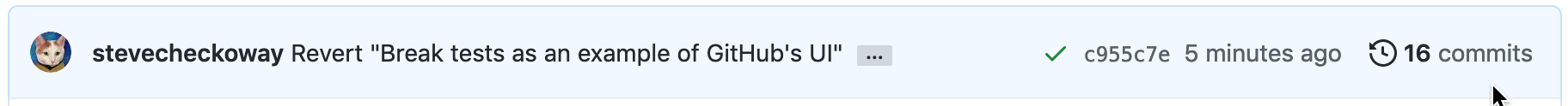 GitHub's "checks OK" status
